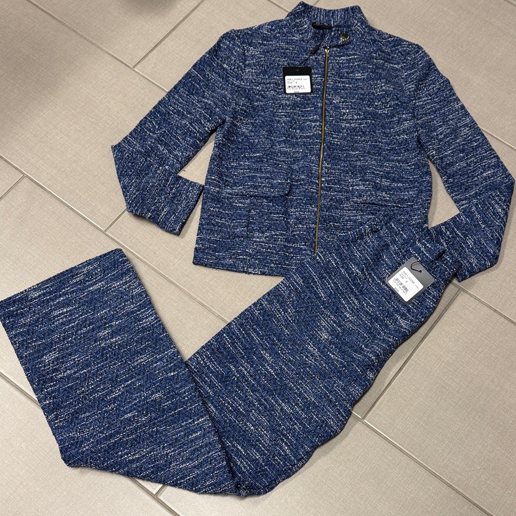 St. John Navy Tweed Jacket
